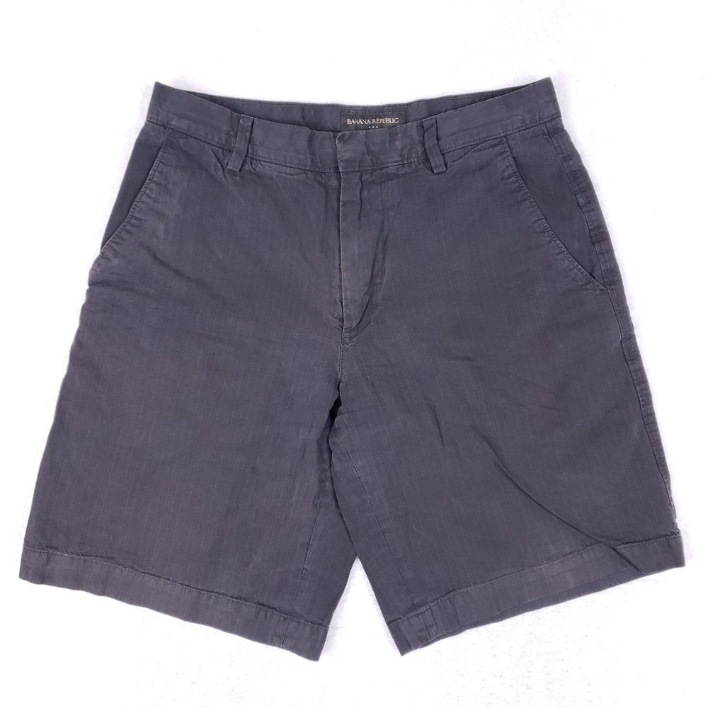Banana‎ Republic Pinstripe Chino Shorts 31 Gray